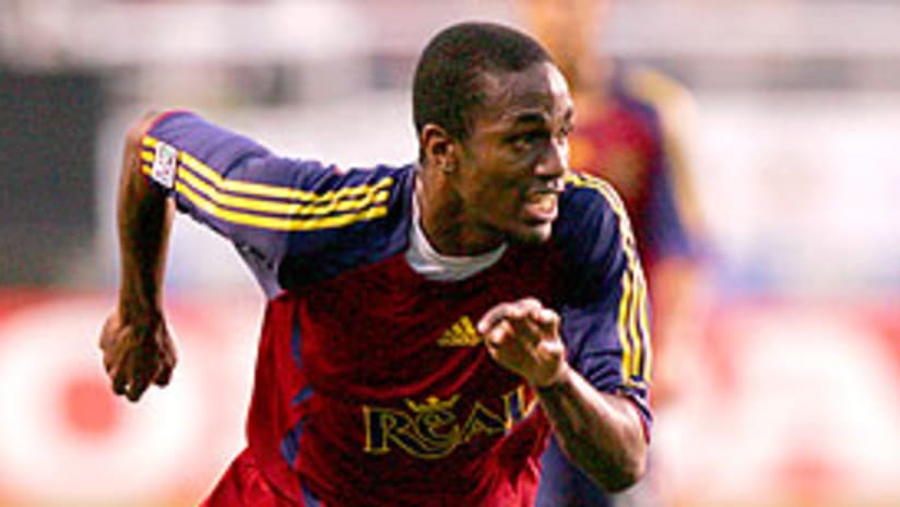 Atiba Harris performed well during RSL's training sesssion Tuesday.