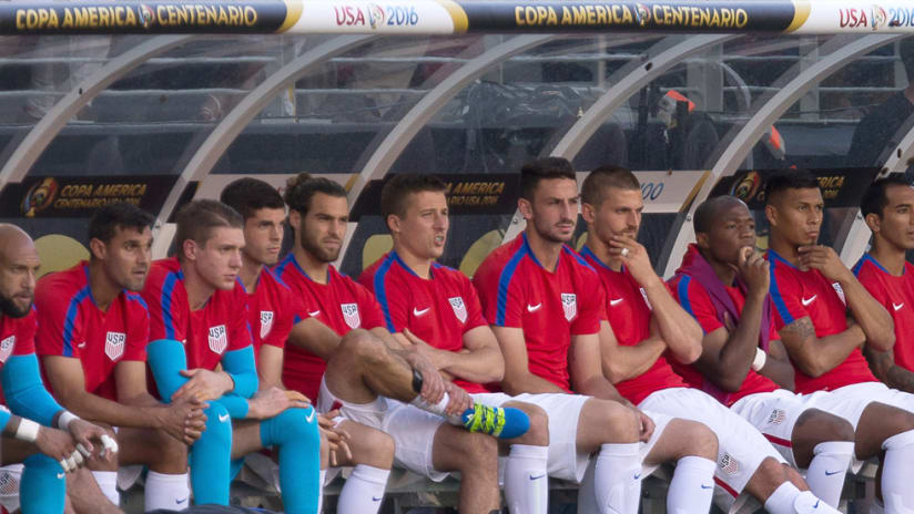 US national team - Bench - Copa America Centenario - Looking sad