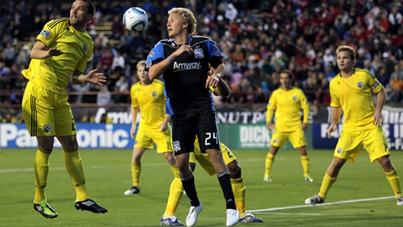 San Jose's Steven Lenhart punished his former team, Columbus, with a goal.