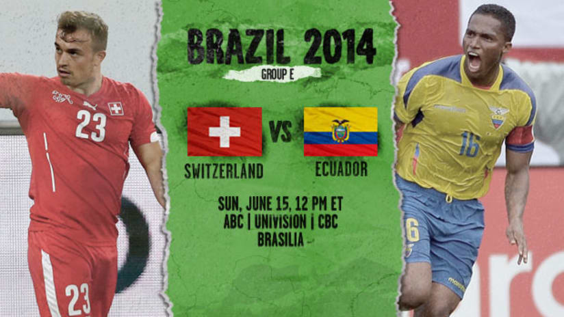 World Cup: Switzerland vs. Ecuador, June 15, 2014