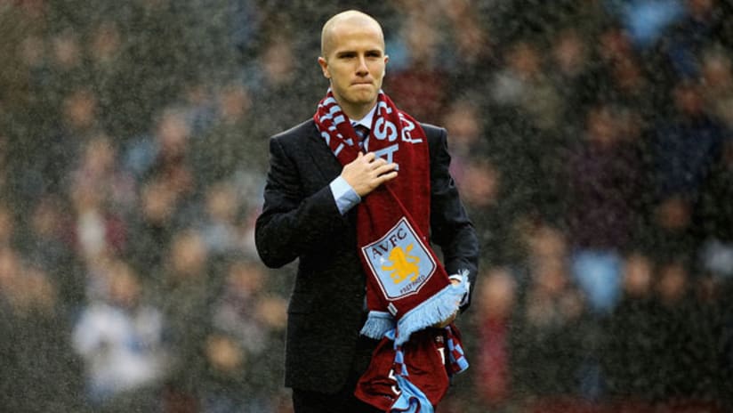 Michael Bradley is introduced to Aston Villa, January 2011