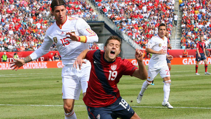 Robbie Rogers and the US were pummeled by Sergio Ramos and Spain.