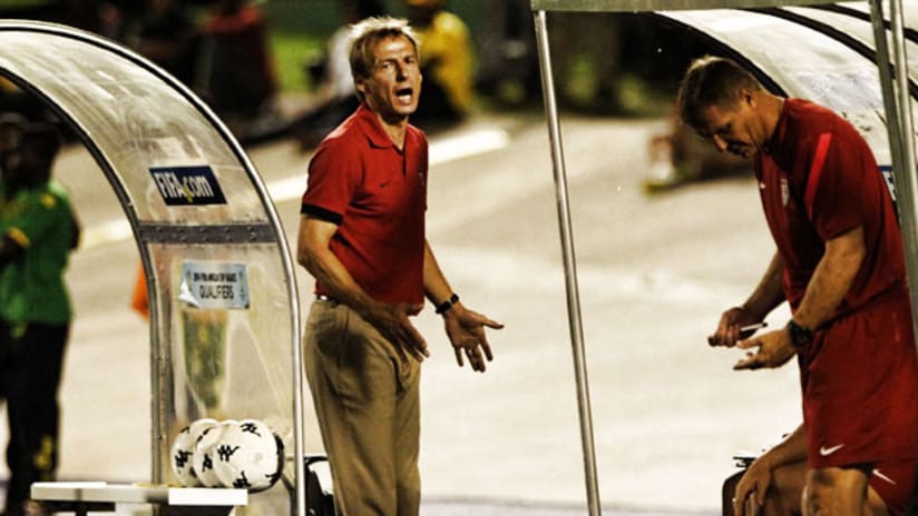 Jurgen Klinsmann, USA, in Jamaica