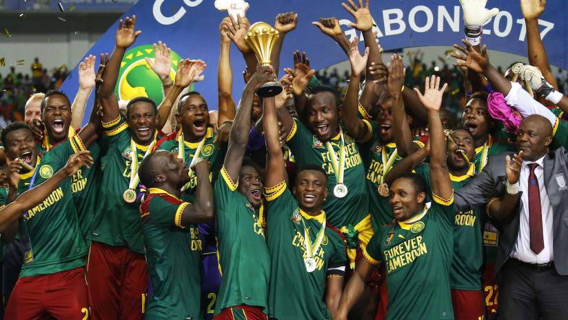 Cameroon lift AFCON 2017 trophy