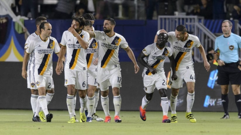 LA Galaxy team shot during playoff win over RSL - 10/26/16
