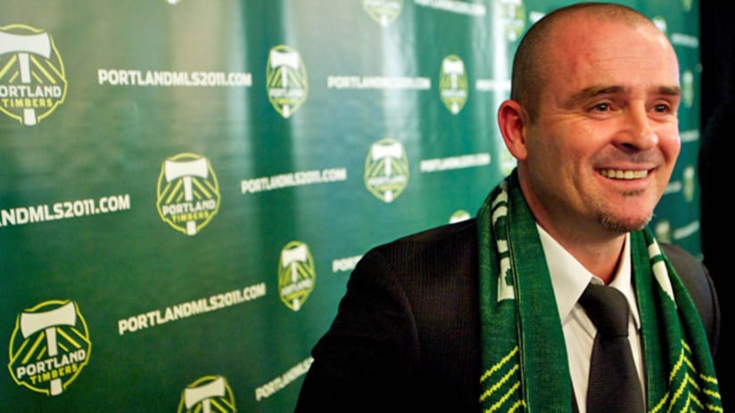 John Spencer was officially unveiled at the MLS Timbers' head coach on Wednesday.