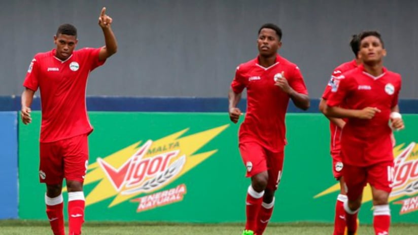 Cuba U-17 players celebrate during win over Canada - 4/25/17