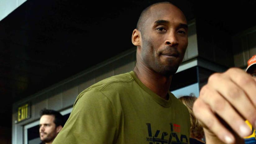 MLS Cup 2012: LA Lakers' Kobe Bryant at the Home Depot Center.