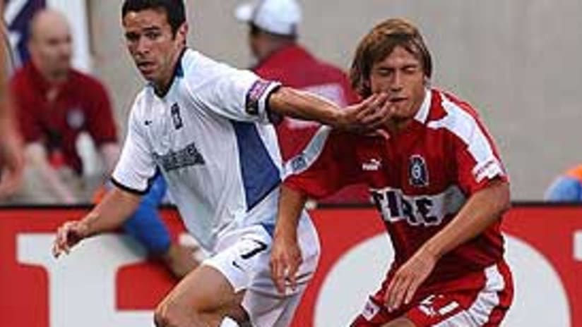 Justin Mapp and Chicago will face the Earthquakes in a rematch of MLS Cup 2003.