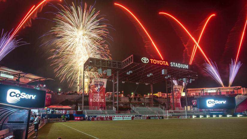 4th of July - Independence Day - fireworks show at Toyota Stadium in 2017