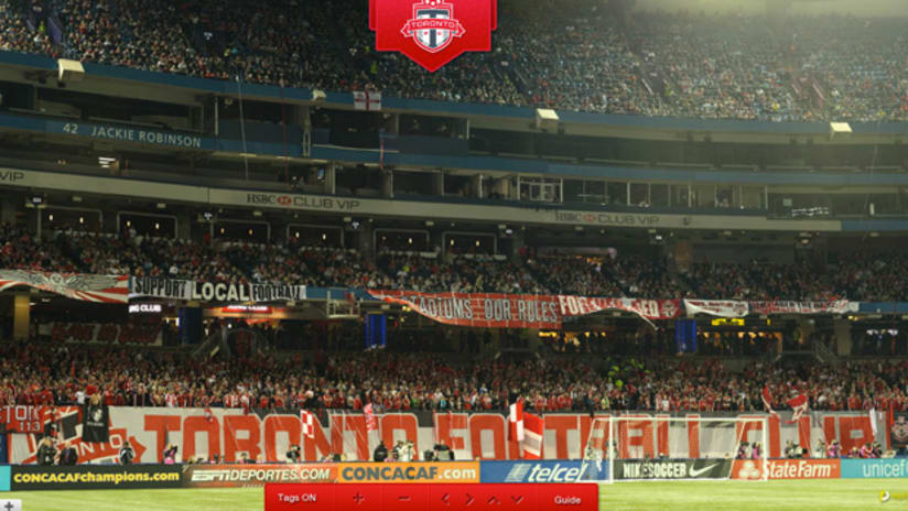 Toronto FC fans have nowhere to hide at the Rogers Centre during CCL quarterfinal -