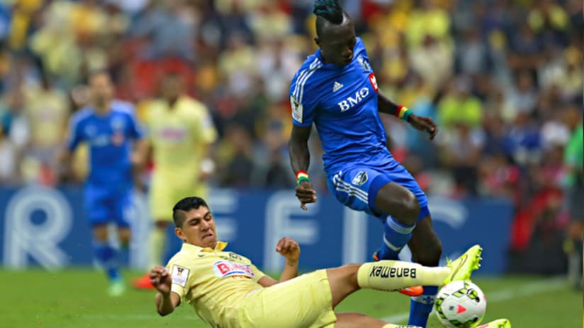Dominic Oduro of the Montreal Impact in CCL action vs. Club America