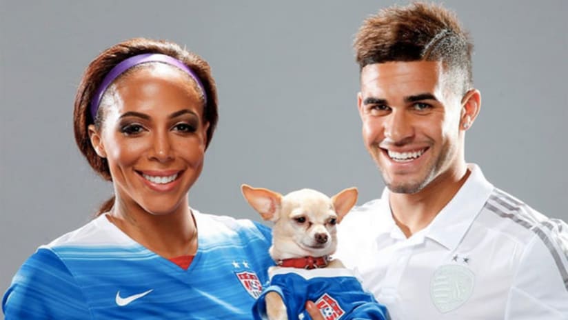 Dom Dwyer and Sydney Leroux star in Sports Illustrated photo shoot