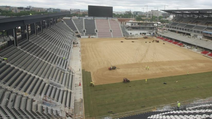 Grass installation at Audi Field - DC United
