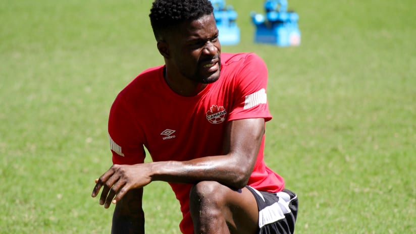 Tosaint Ricketts on duty with the Canadian national team