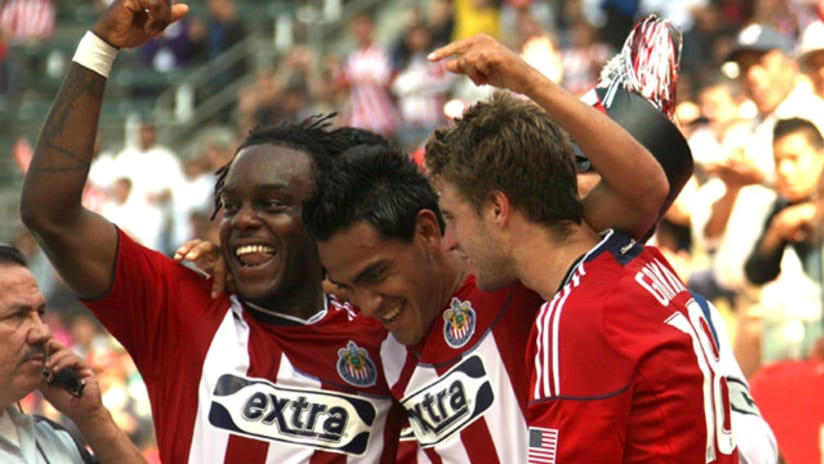 Chivas had reason to celebrate whil earning their first win on Saturday.