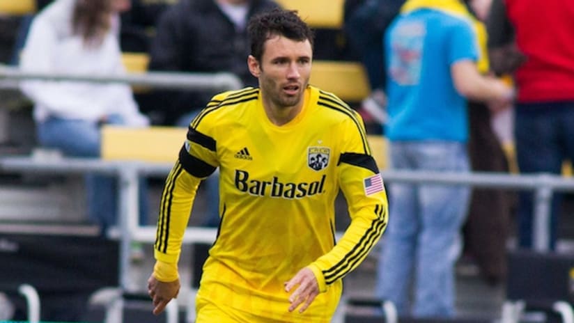 Michael Parkhurst playing for the Columbus Crew