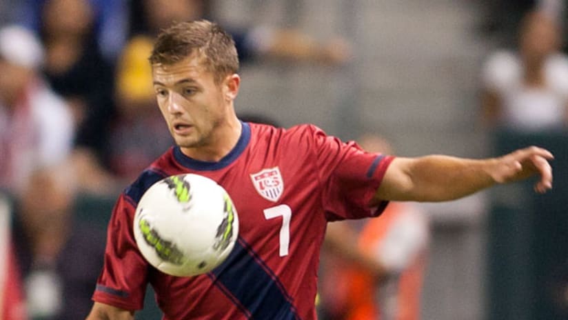 Robbie Rogers during the US' friendly with Costa Rica
