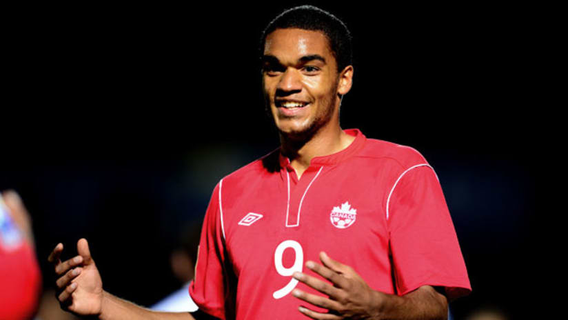 Vancouver's Caleb Clarke with the Canadian national team