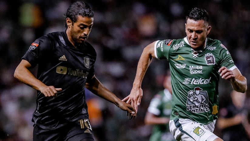 Carlos Vela - LAFC - in action against Leon - Concacaf Champions League