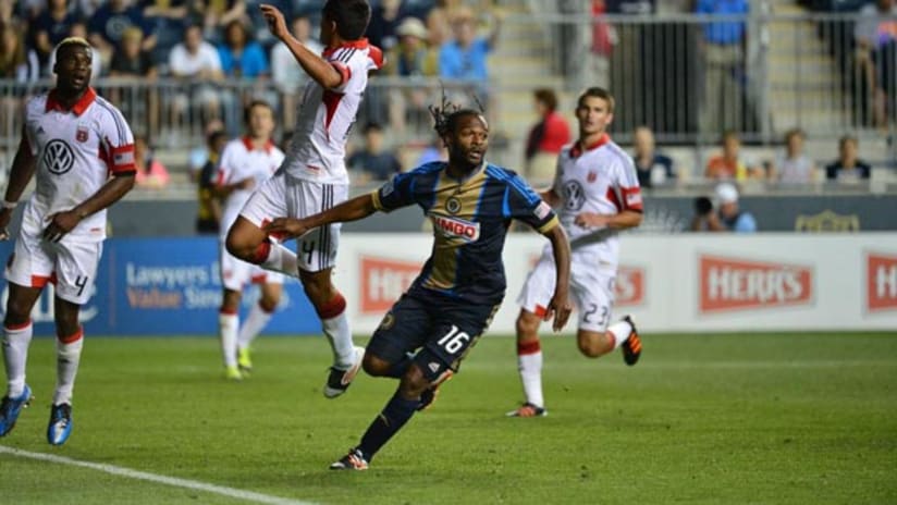 Jorge Perlaza in his first Union game