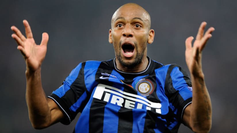 Despite the late insertion of World Cup stars Maicon (above), Lúcio and Walter Samuel, Inter couldn't equalize.