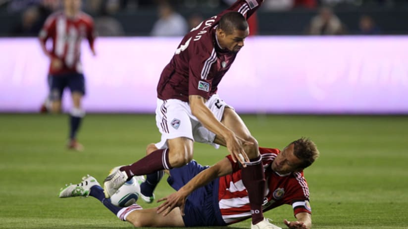 Jimmy Conrad and Chivas USA were trampled by Caleb Folan and the Rapids