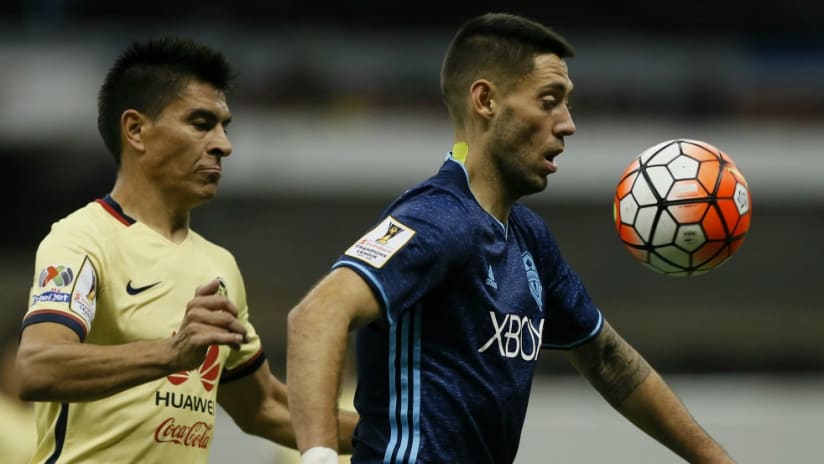 Clint Dempsey and Paolo Goltz - Club America vs. Seattle Sounders, CCL - 3/2.2016