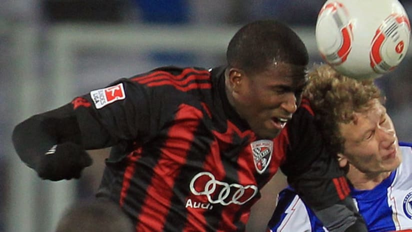 Edson Buddle with his German club FC Ingolstadt.