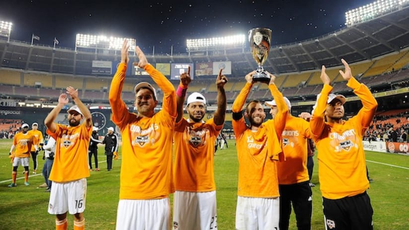 Houston Dynamo celebrate their Eastern Conference Championship