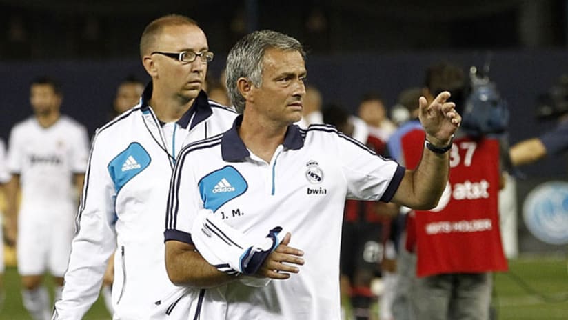 Real Madrid manager Jose Mourinho at Yankee Stadium