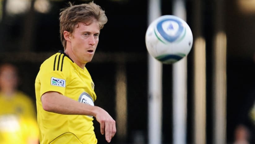 Columbus Crew 28-year-old Brian Carroll has won four consecutive MLS Supporters' Shields