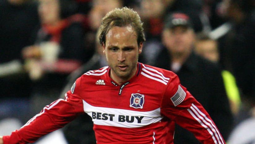 After being relegated to the bench in '09, Justin Mapp is back in the Fire starting XI.