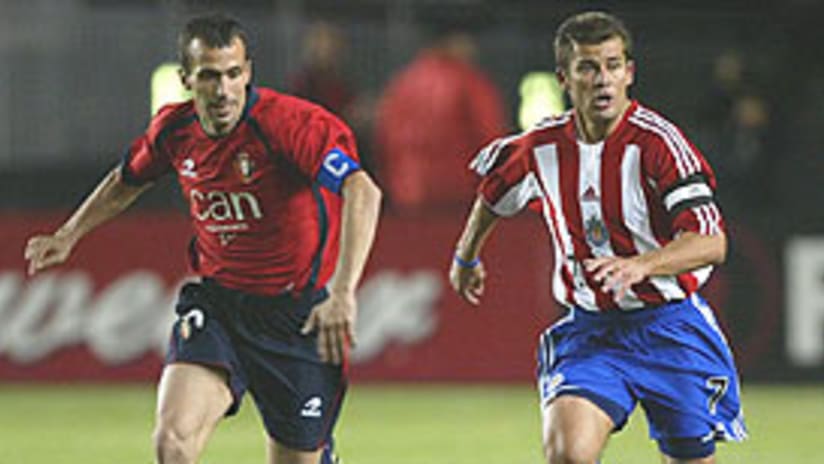 Ramon Ramirez (right) captained Chivas USA on Saturday night against Osasuna.