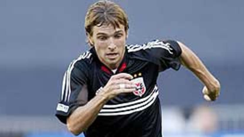 Bobby Convey came on as a sub in a scrimmage with the University of Maryland.