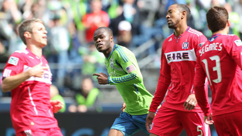 Cory Gibbs, Gonzalo Segares and the Fire defense looked shaky in Seattle.