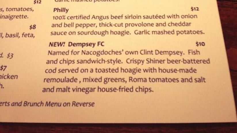 The Clint Dempsey fish sandwich