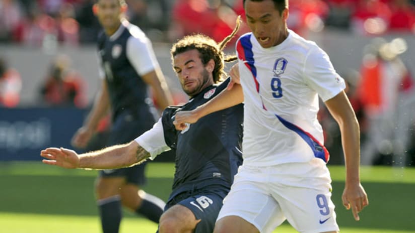 Kyle Beckerman in action in the USMNT friendly vs. South Korea