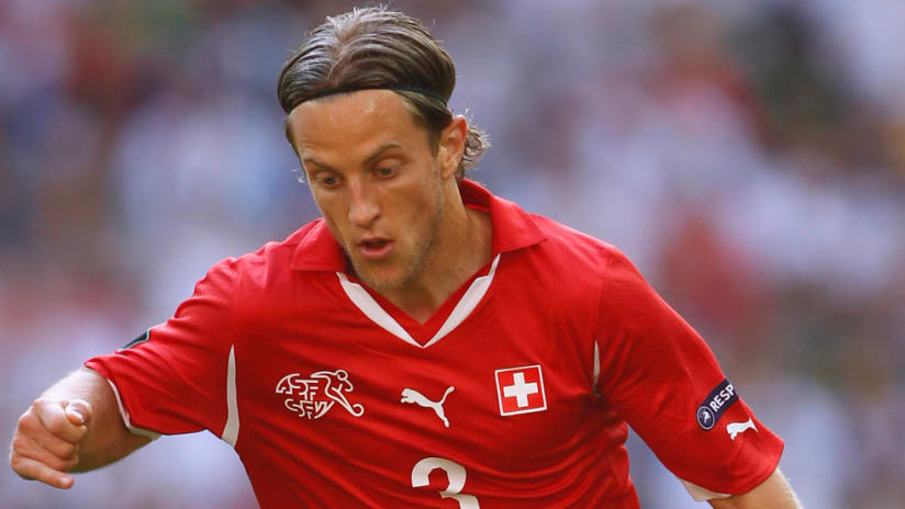 Reto Ziegler - in action for Switzerland - close-up - FC Dallas