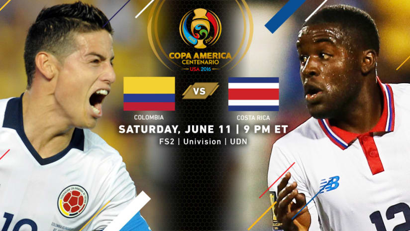 Colombia vs. Costa Rica - June 11, 2016 - Match Image