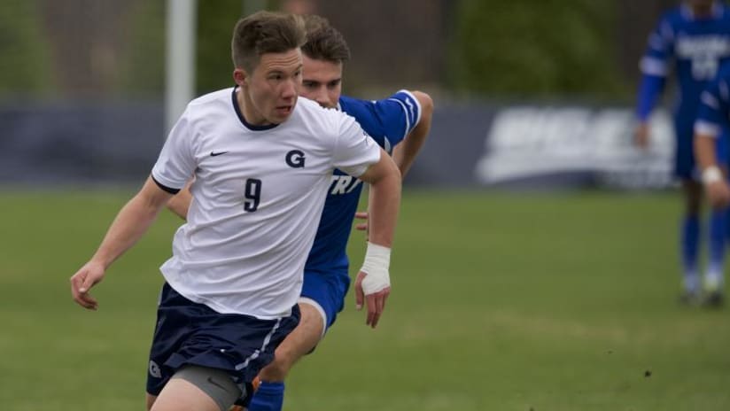 New York Red Bulls' Homegrown forward Alex Muyl in action for Georgetown