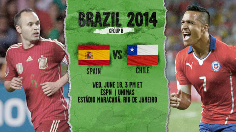 World Cup: Spain vs. Chile, June 18, 2014