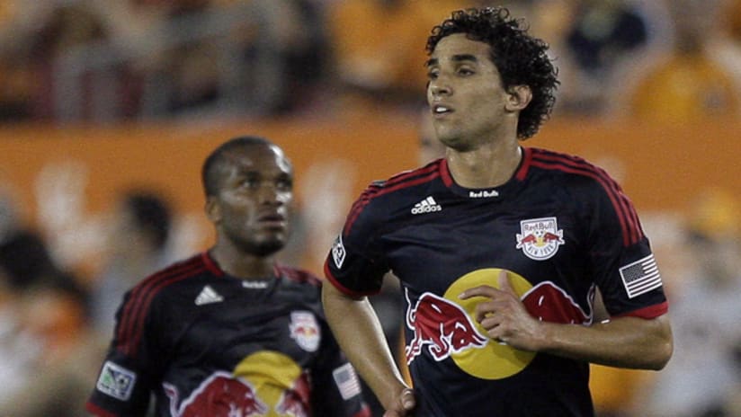 Mehdi Ballouchy and Dane Richards of the Red Bulls