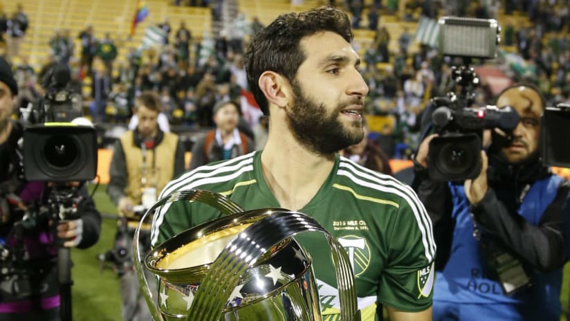 Diego Valeri - holds MLS Cup - 2015