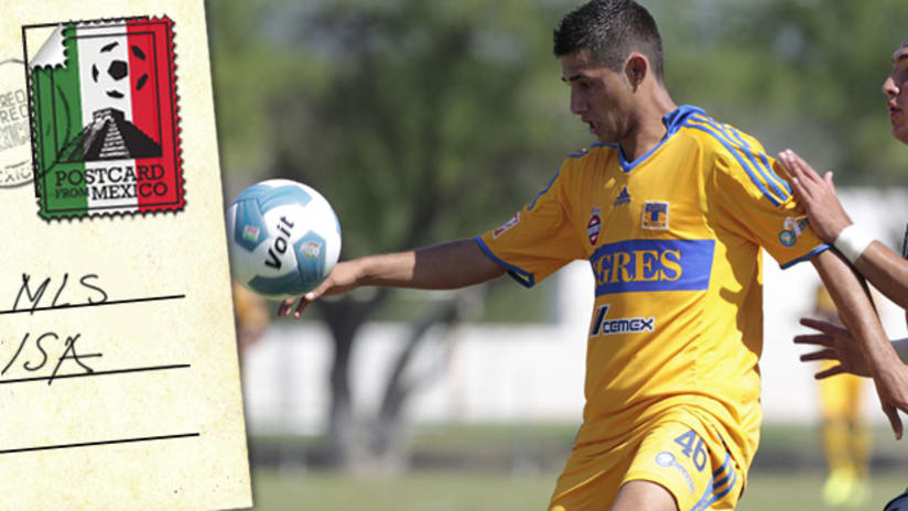 Victor Garza controls the ball for Tigres during the Sub 20 tournament in October.