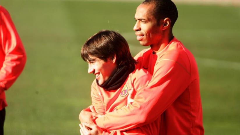 Bojan and Thierry Henry with Barcelona - Montreal Impact