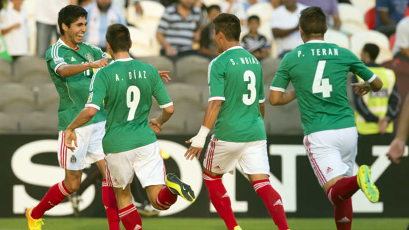 Ivan Ochoa and Mexico celebrate their win over Argentina at the U-17 World Cup