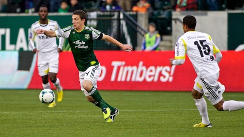 Will Johnson in action for the Portland Timbers against AIK