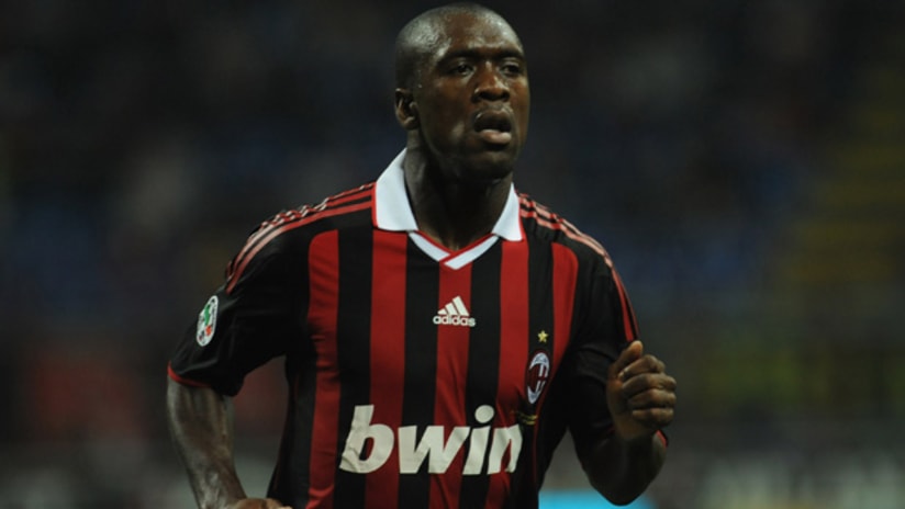 AC Milan's Clarence Seedorf was in New York on Thursday to receive a Sportsman of the Year award