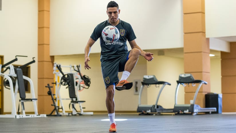 Luis Silva - in Real Salt Lake training gear after returning to the club - 2017